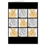 Carte de voeux de collage de lapin