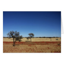 Carte de voeux de deux arbres