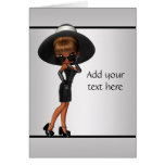 Carte de voeux de diva d'amusement d'Afro-américai