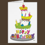 Carte de voeux de gâteau d'anniversaire cartes