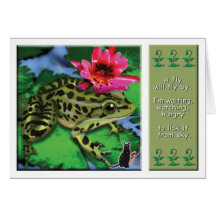 Carte de voeux de grenouille de léopard