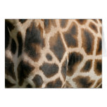Carte de voeux de motif d'impression de girafe