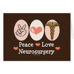 Carte de voeux de neurochirurgie d'amour de paix