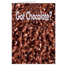 Carte de voeux de papier unique d'amants de chocol