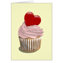 Carte de voeux de petit gâteau de Saint-Valentin