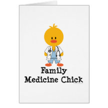 Carte de voeux de poussin de médecine de la famill