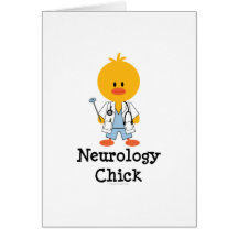 Carte de voeux de poussin de neurologie