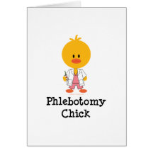 Carte de voeux de poussin de Phlebotomy