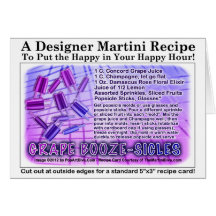Carte de voeux de recette de Boissons alcoolisées-
