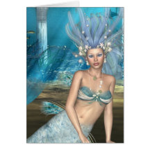 Carte de voeux de sirène d'Amphitrite