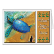 Carte de voeux de tortue de mer