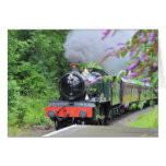 Carte de voeux de train de vapeur
