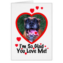 Carte de voeux de Valentine de chien de boxeur