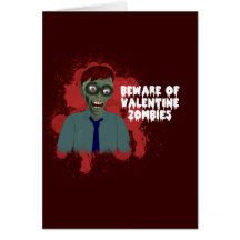Carte de voeux drôle d'amour de zombi