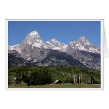 Carte de voeux grande de parc national de Teton