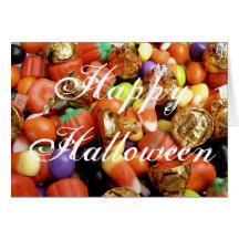 Carte de voeux heureuse de sucrerie de Halloween