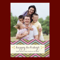 Carte de voeux heureuse de vacances de Chevron invitations