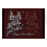Carte de voeux médiévale de chevaliers