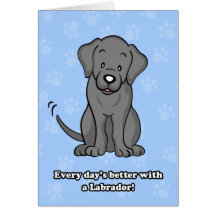 Carte de voeux mignonne de Labrador de bande dessi