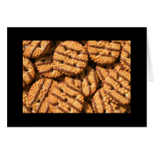 Carte de voeux rayée de biscuits sablés de chocola