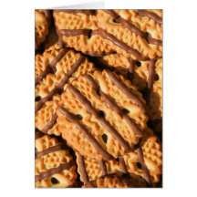 Carte de voeux rayée de biscuits sablés de chocola