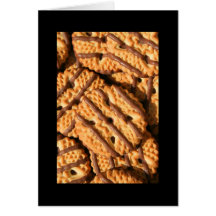 Carte de voeux rayée de biscuits sablés de chocola