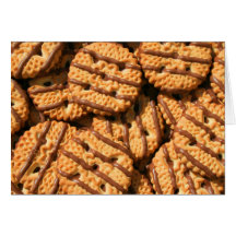 Carte de voeux rayée de biscuits sablés de chocola
