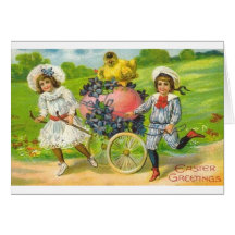 Carte de voeux victorienne de Pâques