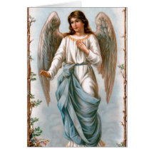 Carte de voeux vintage d'ange de Pâques
