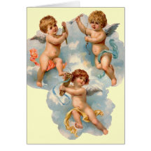 Carte de voeux vintage d'ange de Pâques
