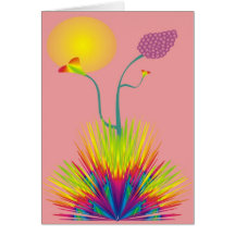 Carte de yucca d'arc-en-ciel (blanc)