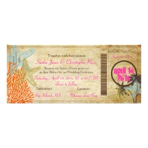 Carte d'embarquement de PixDezines au paradis Invitations Personnalisables