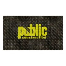 Carte d'entreprise de construction en métal carte de visite