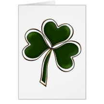 Carte d'équilibre d'or de shamrock