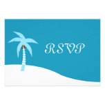 Carte des Caraïbes bleue du palmier RSVP Invitations