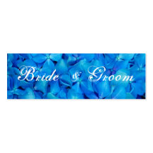Carte d'étiquette bleue de Merci de mariage d'hort Carte De Visite