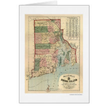 Carte d'Île de Rhode et des plantations 1880 de Pr