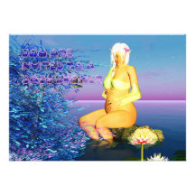 Carte d'invitation de baby shower avec l'imaginair