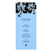 Carte douce de menu de mariage de ketmie faire-parts