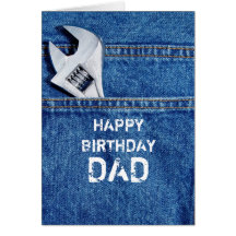 Carte d'outil de papa de joyeux anniversaire