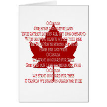 Carte du Canada de carte d'hymne du Canada personn