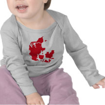 Carte du Danemark T-shirt