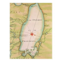 Carte du lac Ontario Cartes Postales
