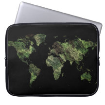 carte du monde avec le camouflage trousse ordinateur