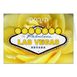 Carte du rose jaune RSVP de Las Vegas