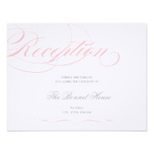 Carte élégante de réception de manuscrit - rougiss invitations