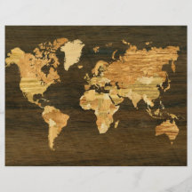 Carte en bois du monde prospectus