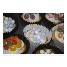 Carte enduite de sucrerie de petits gâteaux invitations personnalisables