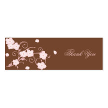 Carte faite sur commande de Merci rose de fleur Cartes De Visite Personnelles