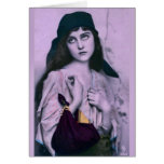 Carte gitane vintage d'expressions de fille
